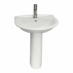 Barclay Products Karla 505 Pedestal Combo Bathroom Sink In White