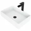 VIGO Magnolia White Matte Stone Vessel Bathroom Sink Set With Amada Faucet In Matte Black -Bath and Faucet shop eb254e46d42d95d4b16f70cef26e533b 1800x1800