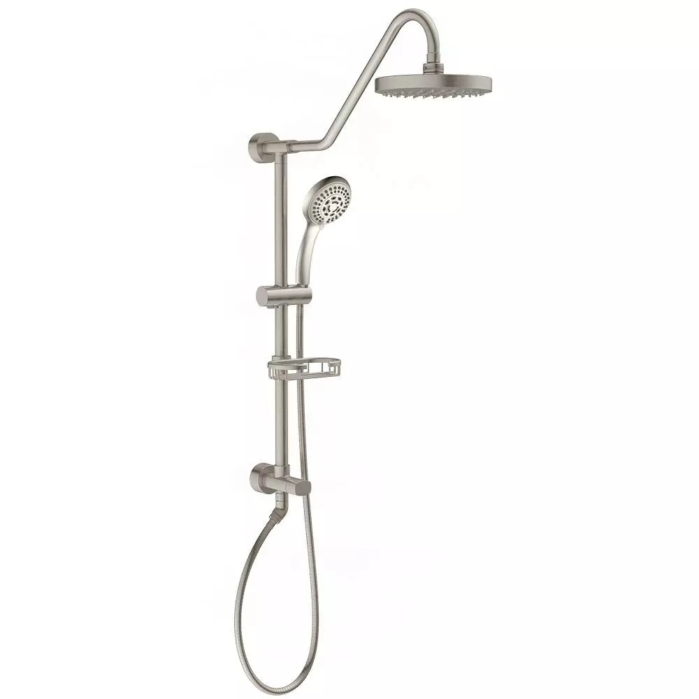 In Stock Hardwarestore Delivery 6-spray 8 In. Dual Shower Head And Handheld Shower Head With Low Flow In Brushed Nickel 3 In Stock Hardwarestore Delivery 6-spray 8 In. Dual Shower Head And Handheld Shower Head With Low Flow In Brushed Nickel