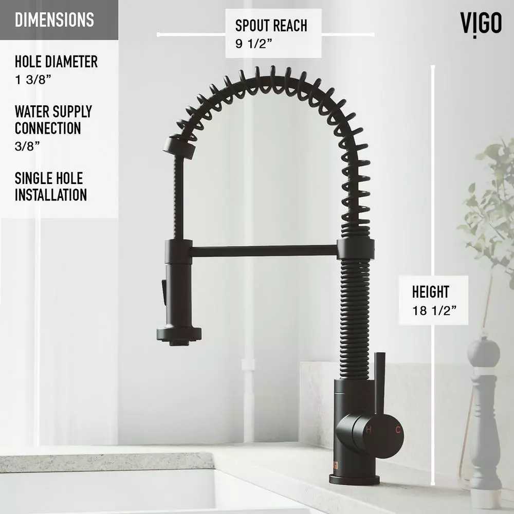 In Stock Hardwarestore Delivery Edison Single-Handle Pull-Down Sprayer Kitchen Faucet With Soap Dispenser In Matte Black 5 In Stock Hardwarestore Delivery Edison Single-Handle Pull-Down Sprayer Kitchen Faucet With Soap Dispenser In Matte Black - Image 3
