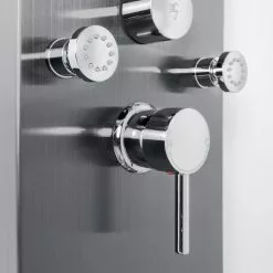 In Stock Hardwarestore Delivery 65 In. 8-Jet Shower Panel System In Space Gray Brushed Stainless Steel With Rainfall Waterfall Shower Head And Wand -Bath and Faucet shop ebb4505d52d2cdb7abf3d208e5113718 1800x1800