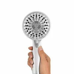 In Stock Hardwarestore Delivery 5-Spray 3.5 In. Single Wall Mount Low Flow Handheld Shower Head In Chrome -Bath and Faucet shop ec2047be84c61f058f802ee848820cee 1800x1800