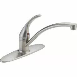 In Stock Hardwarestore Delivery Foundations Single-Handle Standard Kitchen Faucet In Chrome -Bath and Faucet shop ed6ab4997943af3dab4af1710b35d5c3 1800x1800