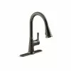 In Stock Hardwarestore Delivery Tyne Single-Handle Pull-Down Sprayer Kitchen Faucet In Oil-Rubbed Bronze