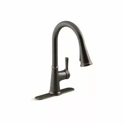 In Stock Hardwarestore Delivery Tyne Single-Handle Pull-Down Sprayer Kitchen Faucet In Oil-Rubbed Bronze
