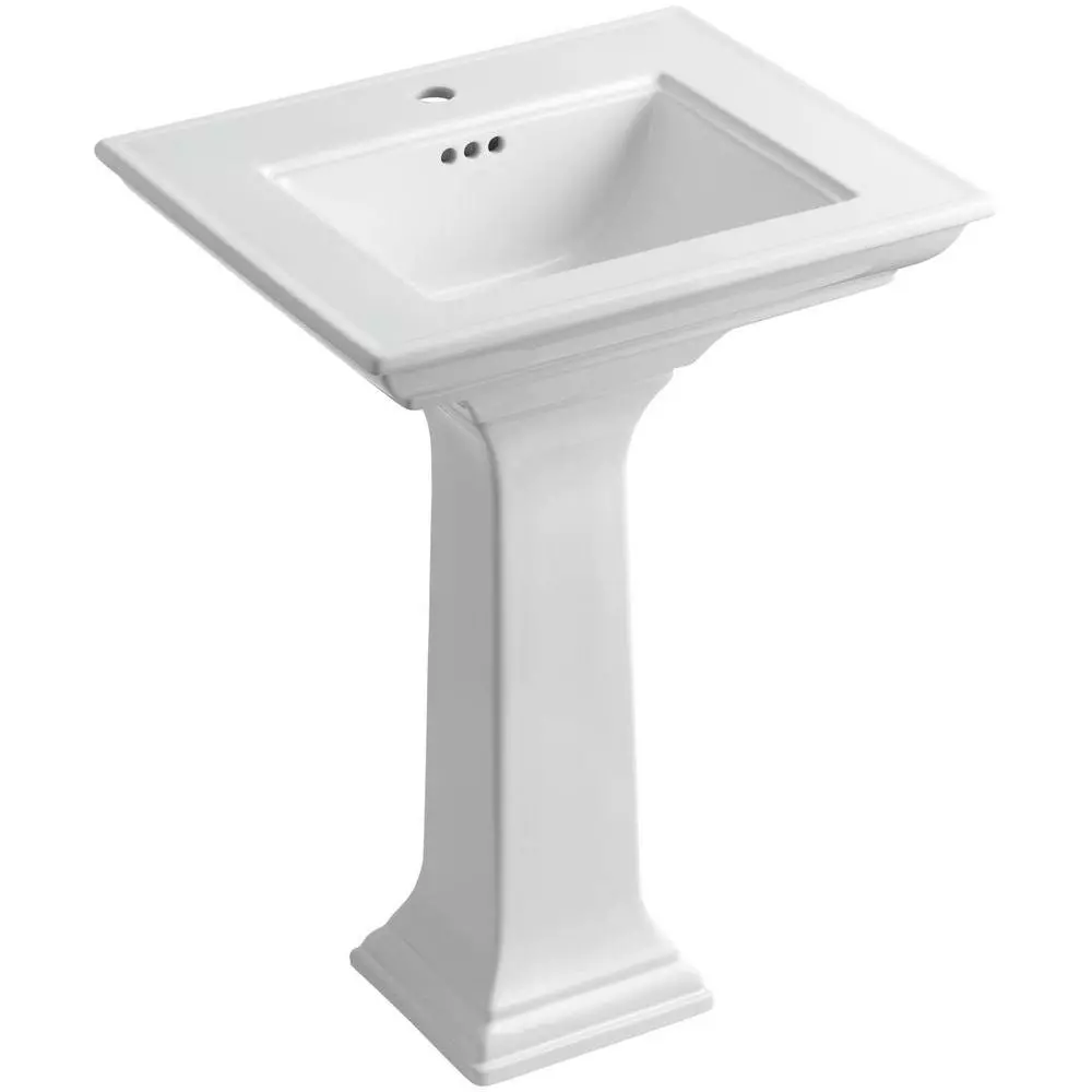 KOHLER Memoirs Stately Ceramic Pedestal Bathroom Sink Combo In White With Overflow Drain 8 KOHLER Memoirs Stately Ceramic Pedestal Bathroom Sink Combo In White With Overflow Drain - Image 6