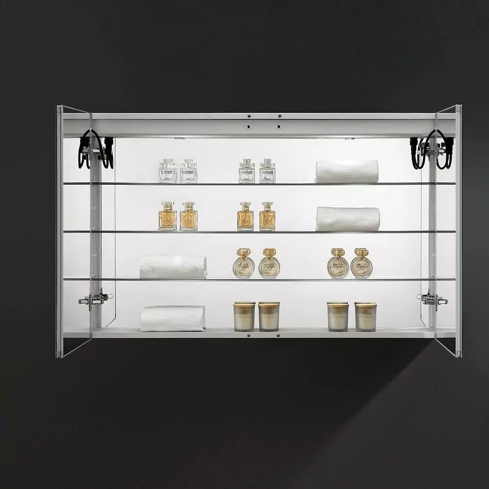 In Stock Hardwarestore Delivery Tiempo 48 In. W X 30 In. H Recessed Or Surface Mount Medicine Cabinet With LED Lighting And Mirror Defogger 9 In Stock Hardwarestore Delivery Tiempo 48 In. W X 30 In. H Recessed Or Surface Mount Medicine Cabinet With LED Lighting And Mirror Defogger - Image 7