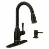 In Stock Hardwarestore Delivery Noell Single-Handle Pull-Down Sprayer Kitchen Faucet With Reflex, Soap Dispenser And Power Clean In Mediterranean Bronze -Bath and Faucet shop f09ac198c9ebd401c1628c49ef22f9ba 1800x1800
