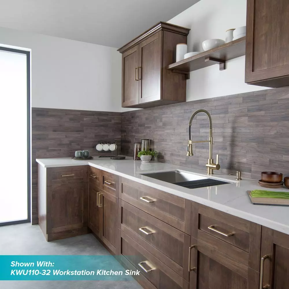 In Stock Hardwarestore Delivery Britt Single-Handle Pull Down Sprayer Kitchen Faucet In Brushed Gold 11 In Stock Hardwarestore Delivery Britt Single-Handle Pull Down Sprayer Kitchen Faucet In Brushed Gold - Image 9