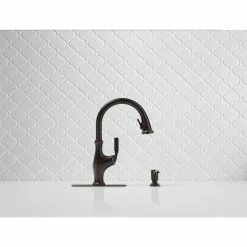 In Stock Hardwarestore Delivery Worth Single-Handle Pull-Down Sprayer Kitchen Faucet In Oil Rubbed Bronze -Bath and Faucet shop f205231464991660c1998e59963d686a 1800x1800