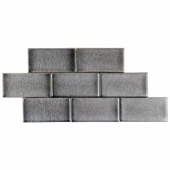 Bond Tile Divine Gunmetal 3 In. X 6 In. Polished Ceramic Subway Tile (32 Pieces, 4 Sq. Ft. / Case) -Bath and Faucet shop f222e1f8 3842 48ce a4e5 6f739d908947.dc505ebde4dc056eb94ecca1e24e4827 1800x1800