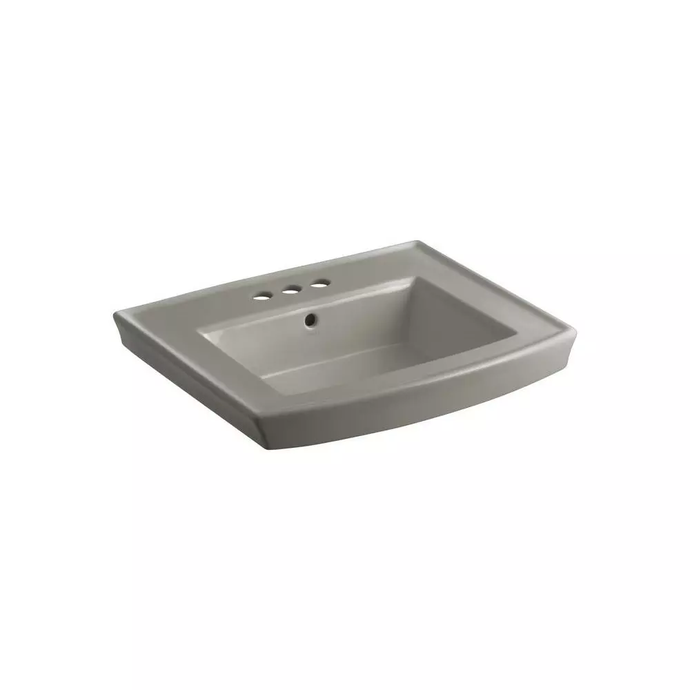 KOHLER Archer 20.4375 In. Vitreous China Pedestal Sink Basin In White With Overflow Drain 8 KOHLER Archer 20.4375 In. Vitreous China Pedestal Sink Basin In White With Overflow Drain - Image 6