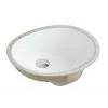 In Stock Hardwarestore Delivery 17-1/2 In. X 14-1/4 In. Oval Undermount Vitreous Glazed Ceramic Lavatory Vanity Bathroom Sink Pure White