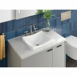 KOHLER DemiLav Wading Pool Cast Iron Vessel Sink In White -Bath and Faucet shop f39a367a3caed15d782f7ee4f243a3e9 1800x1800
