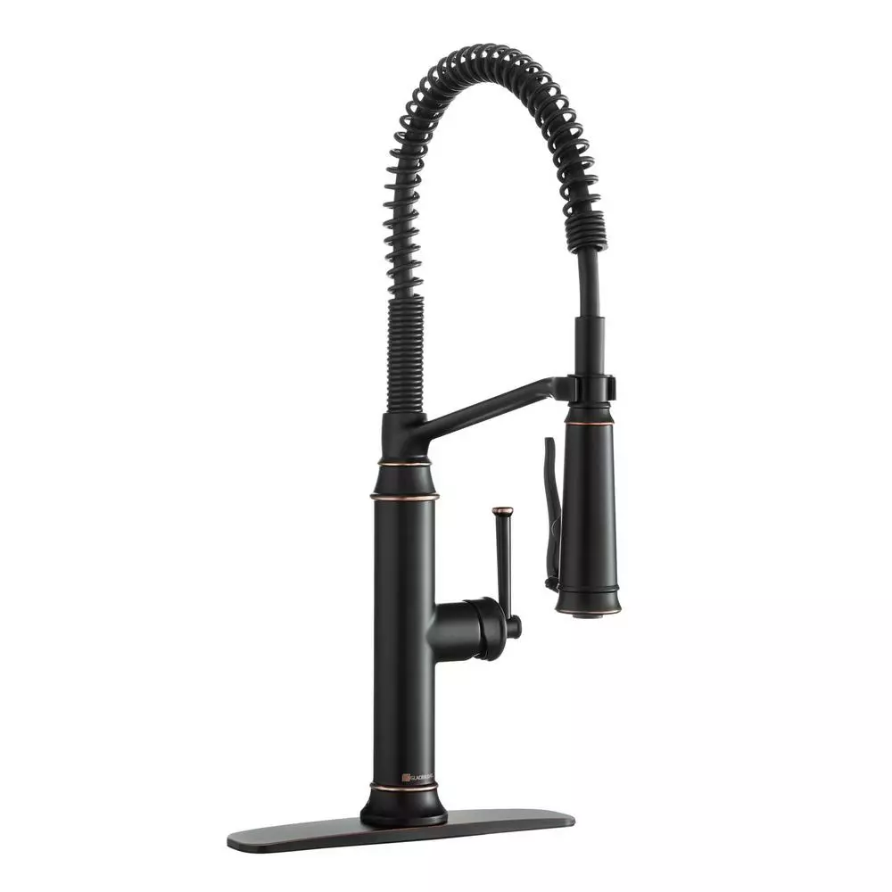 In Stock Hardwarestore Delivery Linscott Single-Handle Coil Springneck Pull-Down Sprayer Kitchen Faucet In Matte Black 6 In Stock Hardwarestore Delivery Linscott Single-Handle Coil Springneck Pull-Down Sprayer Kitchen Faucet In Matte Black - Image 4