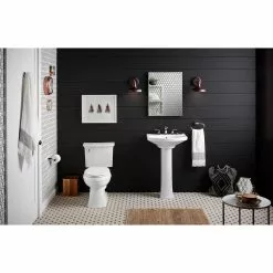 KOHLER Elmbrook 24 In. Pedestal Sink Basin In White With 8 In. Widespread Faucet Holes -Bath and Faucet shop f47986f5e1be7bd7ae90bf6491e03ce5 1800x1800