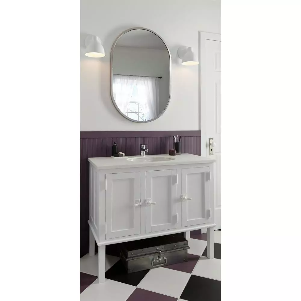 STERLING Wescott Under-Mounted Vitreous China Bathroom Sink In White With Overflow Drain 8 STERLING Wescott Under-Mounted Vitreous China Bathroom Sink In White With Overflow Drain - Image 6