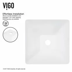 VIGO Hibiscus White Handmade Countertop Matte Stone Square Vessel Bathroom Sink In Matte White 16 VIGO Hibiscus White Handmade Countertop Matte Stone Square Vessel Bathroom Sink In Matte White -Bath and Faucet shop f68c6eef9636139b1ff6438181617db3 1800x1800