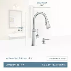 In Stock Hardwarestore Delivery Coretta Single-Handle Pull-Down Sprayer Kitchen Faucet With Reflex And Power Boost In Mediterranean Bronze -Bath and Faucet shop f6dedc64bc2879b1d57bb3c540d624d9 1800x1800
