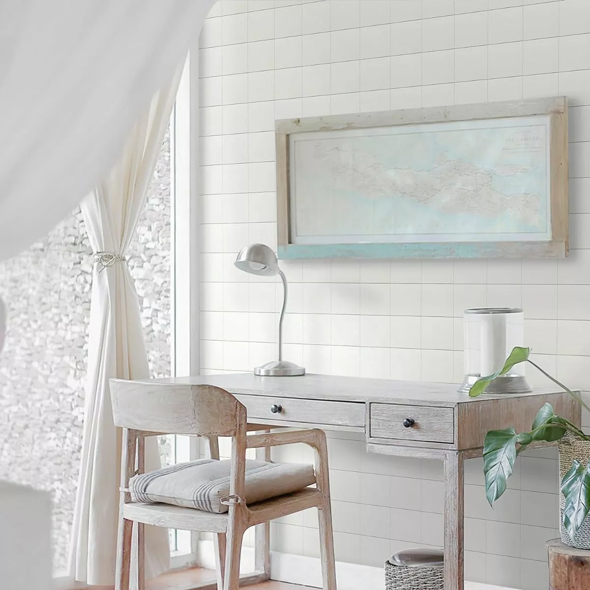 Bond Tile Easy Luxe Square White 12 In. X 12 In. SPC Peel And Stick Tile (1 Sq. Ft. / Sheet) 6 Bond Tile Easy Luxe Square White 12 In. X 12 In. SPC Peel And Stick Tile (1 Sq. Ft. / Sheet) - Image 4