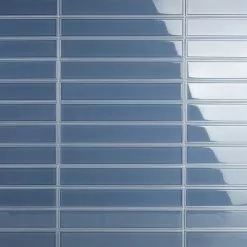 Bond Tile Sheffield Frame Blue 4 In. X 24 In. Polished Ceramic Wall Tile (8 Pieces 5.16 Sq. Ft. / Box)