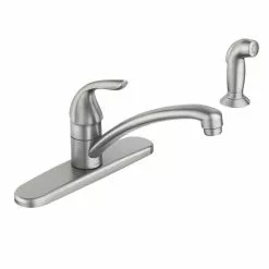 In Stock Hardwarestore Delivery Adler Single-Handle Low Arc Standard Kitchen Faucet With Side Sprayer In Chrome 13 In Stock Hardwarestore Delivery Adler Single-Handle Low Arc Standard Kitchen Faucet With Side Sprayer In Chrome -Bath and Faucet shop f78854970e5a487f360025d94a24915b 1800x1800