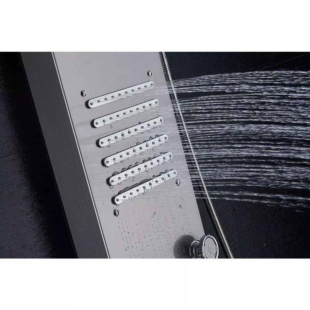 In Stock Hardwarestore Delivery 53 In. 10-Jet Shower Panel System In Brushed Nickel With LED Rainfall Waterfall Shower Head Handshower And Tub Spout 9 In Stock Hardwarestore Delivery 53 In. 10-Jet Shower Panel System In Brushed Nickel With LED Rainfall Waterfall Shower Head Handshower And Tub Spout - Image 7