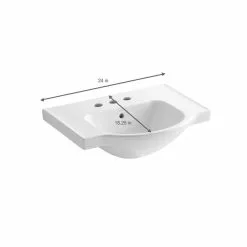 KOHLER Veer 24 In. Vitreous China Pedestal Sink Basin In White With Overflow Drain -Bath and Faucet shop f878ff4da885913206540ff16ecf428b 1800x1800