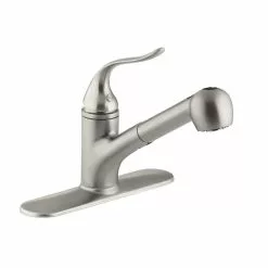In Stock Hardwarestore Delivery Coralais Single-Handle Pull-Out Sprayer Kitchen Faucet With MasterClean Sprayface In Polished Chrome -Bath and Faucet shop f90f9895e08d7efb0e814c98723f3147 1800x1800