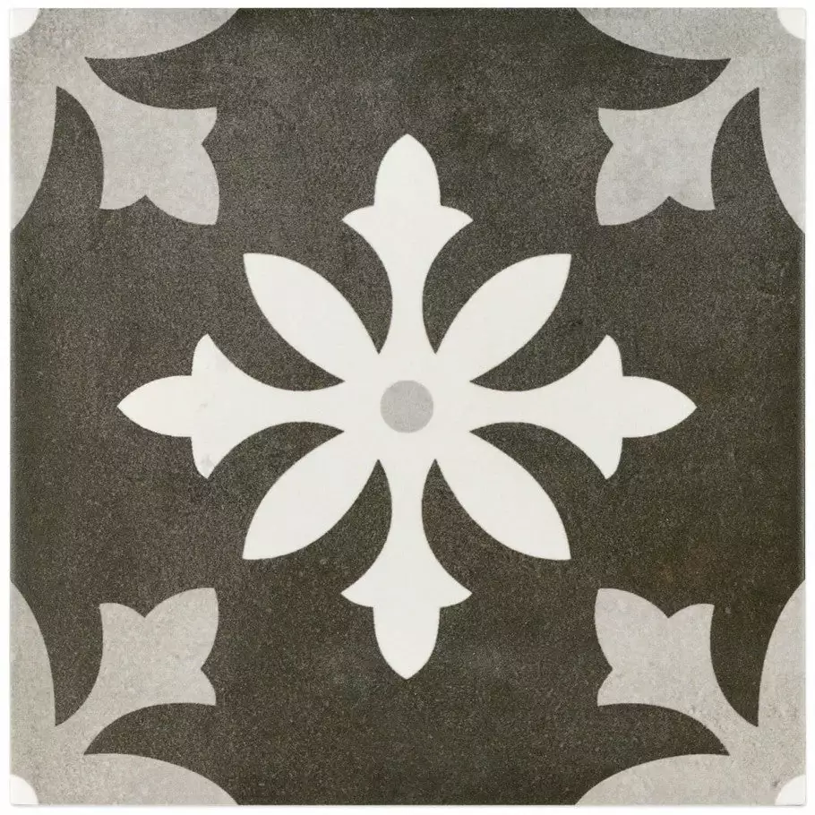 Bond Tile Picasso Nero 9x9 Glazed Porcelain Tile 6 Bond Tile Picasso Nero 9x9 Glazed Porcelain Tile - Image 4