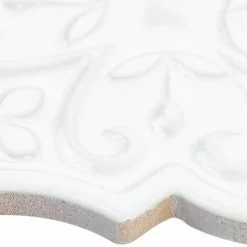 Bond Tile Roma Florid White 6.25 In. X 7.25 In. Ceramic Arabesque Wall Tile (30 Pieces 4.84 Sq. Ft. / Box) -Bath and Faucet shop f9310e1c 1a84 48ad 9ae7 9447d55e40ca.9fca5e4c8194e2fb5531b1df604ec7de 1800x1800