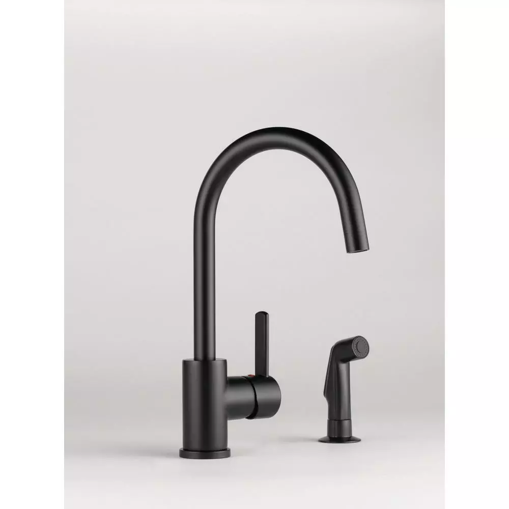 In Stock Hardwarestore Delivery Apex Single-Handle Side Sprayer Kitchen Faucet In Matte Black 5 In Stock Hardwarestore Delivery Apex Single-Handle Side Sprayer Kitchen Faucet In Matte Black - Image 3