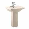 RENOVATORS SUPPLY MANUFACTURING Kinde 21-1/2 In. Height Child Pedestal Bathroom Sink In Biscuit Vessel With Overflow