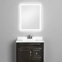 In Stock Hardwarestore Delivery 24 In. X 30 In. LED Wall Mirror With Bluetooth Speakers -Bath and Faucet shop fdd5ab355b98fc53bb5c58dbd77499d9 1800x1800