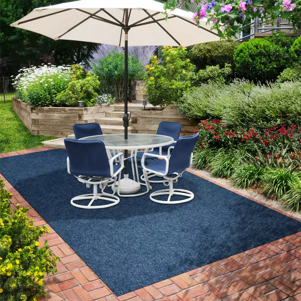 House Home & More Indoor/Outdoor Carpet With Rubber Marine Backing - Blue 6' X 10' - Several Sizes Available - Carpet Flooring For Patio, Porch, Deck, Boat, Basement Or Garage 5 House Home & More Indoor/Outdoor Carpet With Rubber Marine Backing - Blue 6' X 10' - Several Sizes Available - Carpet Flooring For Patio, Porch, Deck, Boat, Basement Or Garage - Image 3