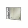 In Stock Hardwarestore Delivery Contempora 24-5/8 In. W X 19-3/16 In. H X 4 In. D Framed Stainless Bi-View Recessed Bathroom Medicine Cabinet
